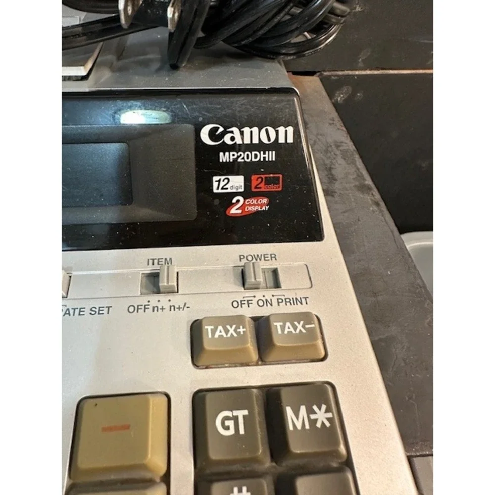 Canon MP20DHII Desktop Printing‎ Calculator 12 Digit 2 Color Display  Office